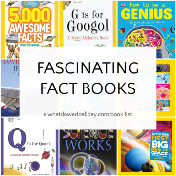 Collage of nonfiction book cover with text overlay, Fascinating Fact Books.