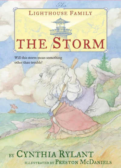 The Storm book cover from The Lighthouse family series by Cynthia Rylant. 