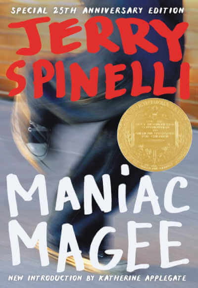 Maniac Magee by Jerry Spinelli, book cover.