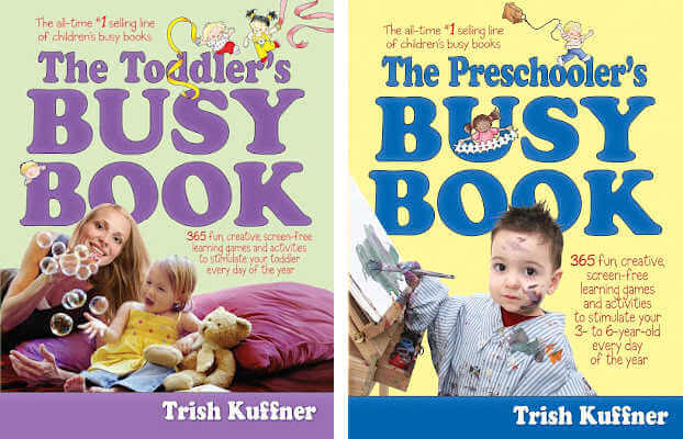 Two book covers for Toddler's Busy Book and Preschooler's Busy Book.