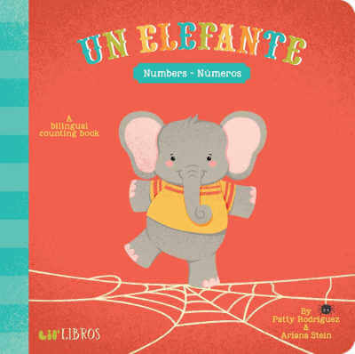 Un Elefante book cover with illustration of elephant standing on spider web.