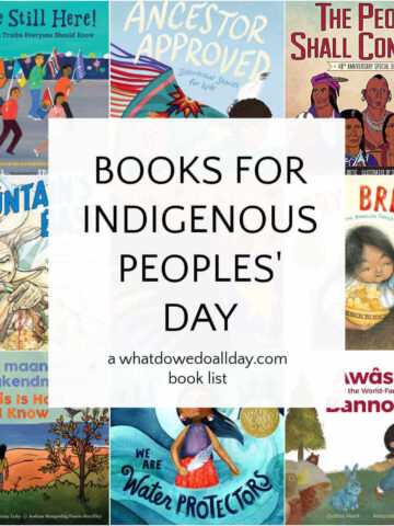 Collage of children's books for Indigenous Peoples' Day