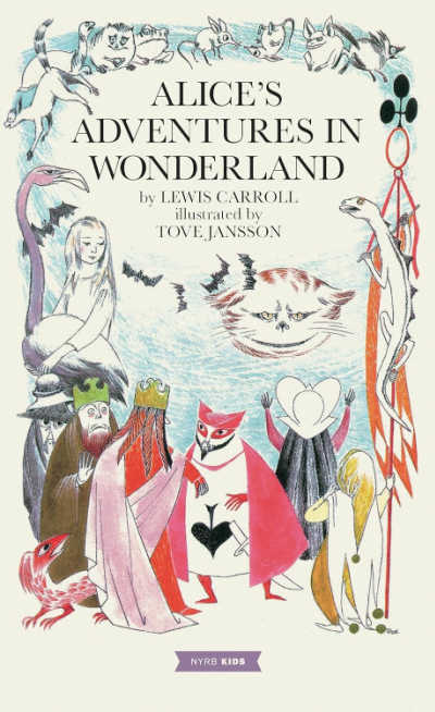Book cover for Alice' Adventures in Wonderland.