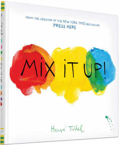 Book cover of Mix It Up! with illustration of red, yellow and blue paint splotches.