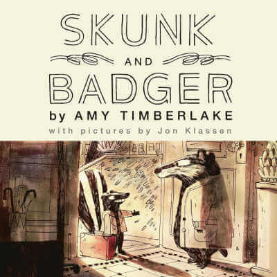 Audiobook cover of Skunk and Badger.