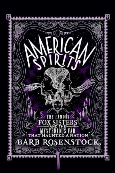 Book cover for American Spirits with white line drawings of three female faces on black background.