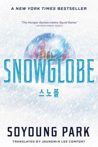 Book cover for Snowglobe with illustration of city under a glass dome in snowy landscape.