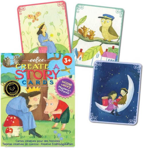 Create a Story Cards box and three example cards.