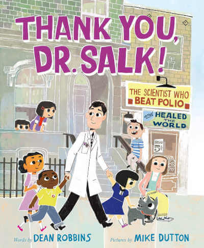 Book cover for Thank You, Dr. Salk children's book.
