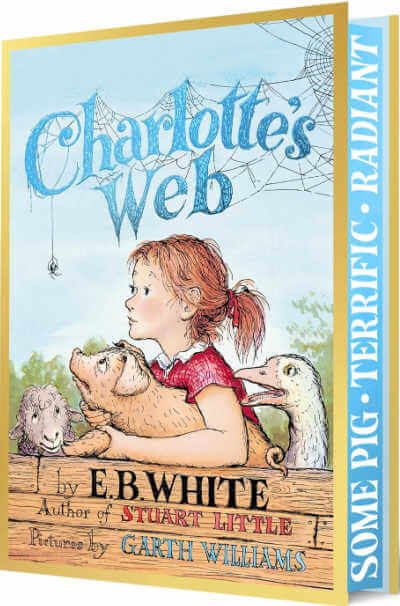 Book cover for collector's edition of Charlotte's Web.