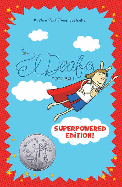 Book cover for superpowered edition of El Deafo.