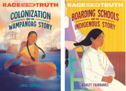 Two book covers in the series Race to the Truth.